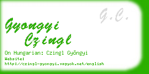 gyongyi czingl business card