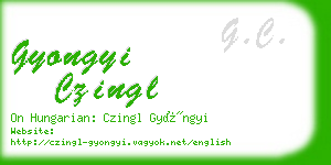 gyongyi czingl business card